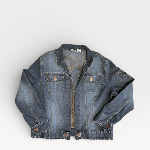 Chico's Blue Denim Jean Jacket - Picture 2 of 9